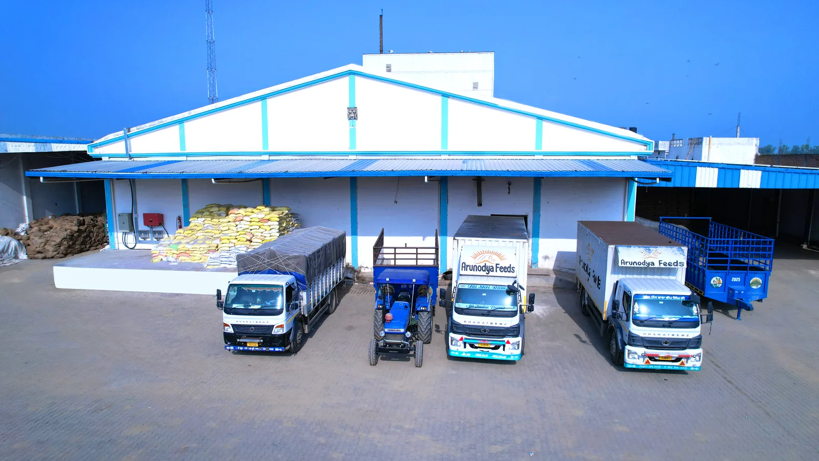 The Arunodya Feeds plant and dispatch yard